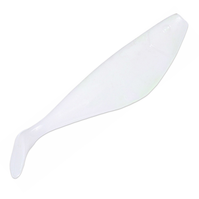 clear plastic fishing lure bodies Got-Cha H9SA3-1 Shad Body, 9" White, 3/Pack