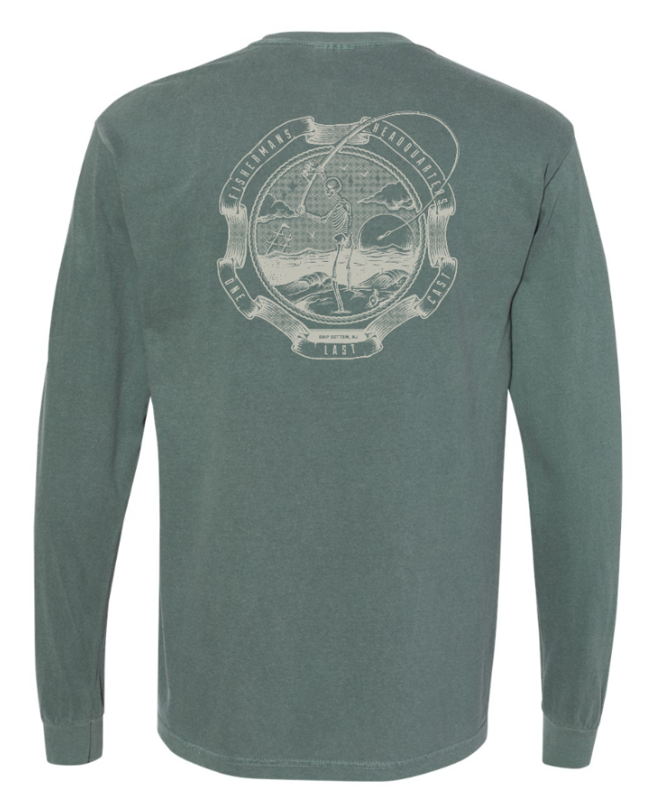 Fish Heads One Last Cast Comfort Colors Long Sleeve Shirt