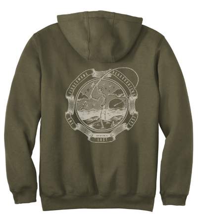 Fish Heads One Last Cast Carhartt Midweight Hooded Sweatshirt