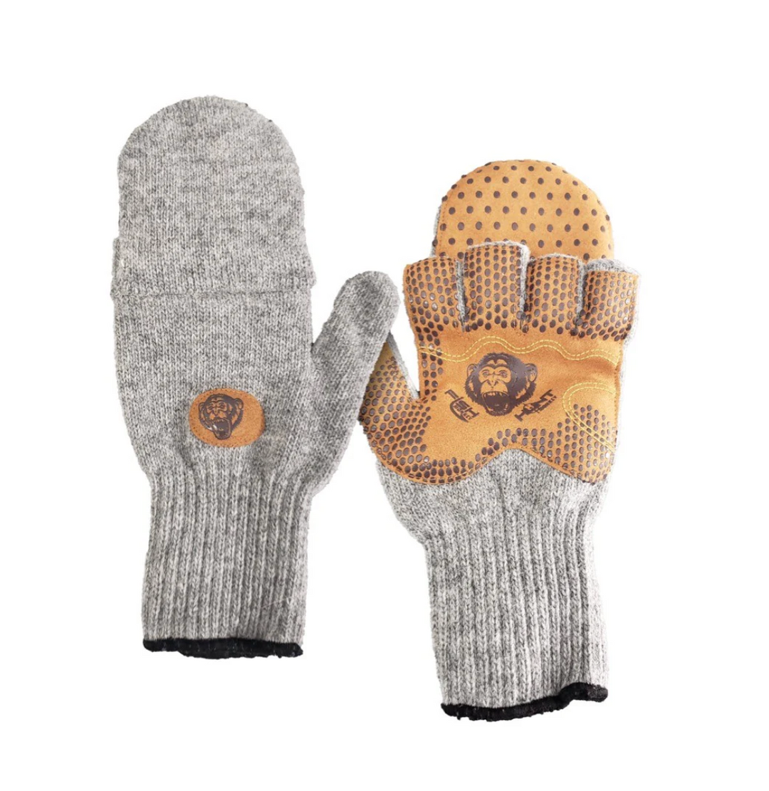 Fish Monkey Wooly Flip Mitten Gloves - Main Image