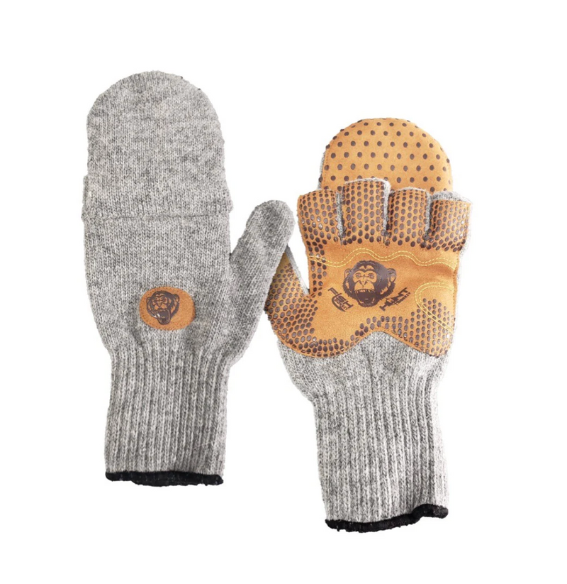 Fish Monkey Wooly Flip Mitten Gloves