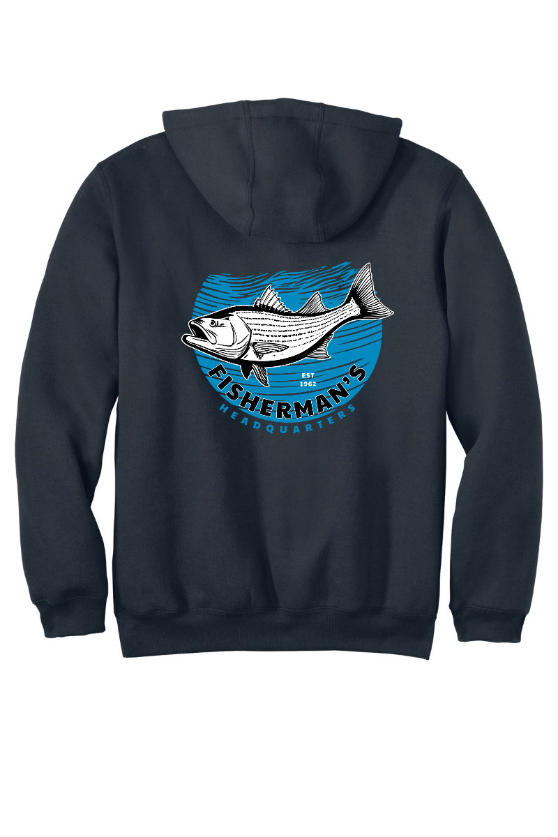 Fish Heads Bass Water Lines Carhartt Midweight Hoodie