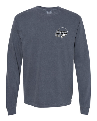 Fish Heads Bass Water Lines Comfort Colors Long Sleeve