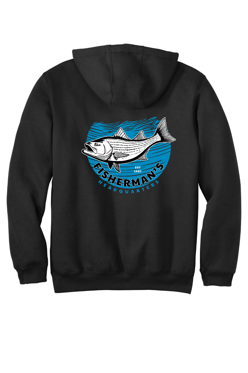 Fish Heads Bass Water Lines Carhartt Midweight Hoodie