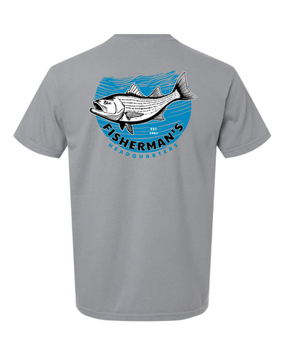 Fish Heads Bass Water Lines Comfort Colors T-Shirt