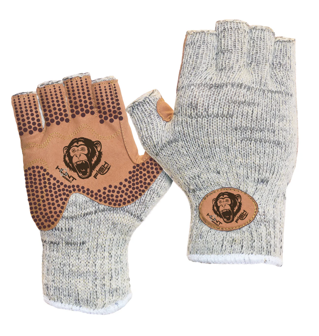 Fish Monkey FM32 Wooly Full Finger Fishing Gloves – Warm Wool Gloves For Anglers