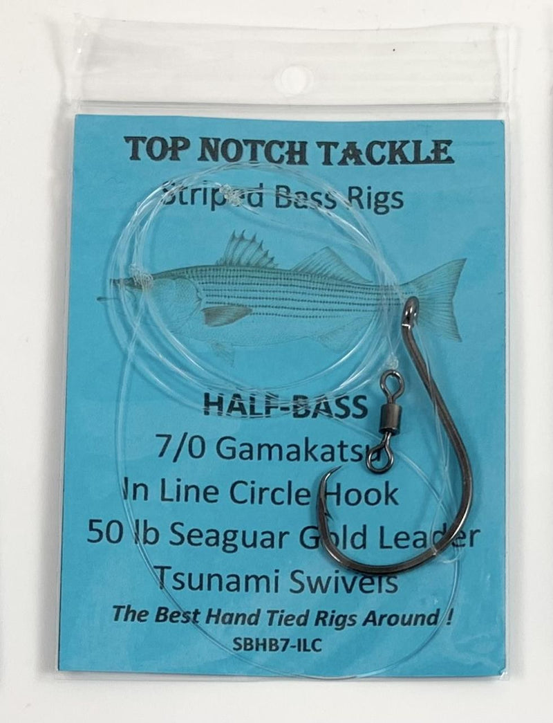 12 Pack Striped Bass Rig 7/0 Inline Circle Hook With Fish Finder Bennett  And Son