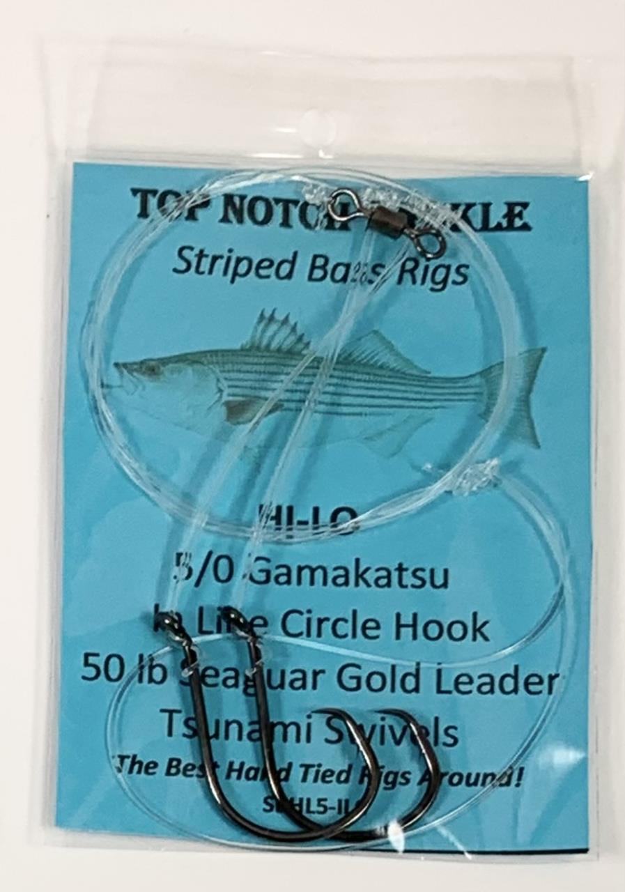 best fishing hooks for striped bass Top Notch Tackle Striped Bass Rigs – Fisherman's Headquarters