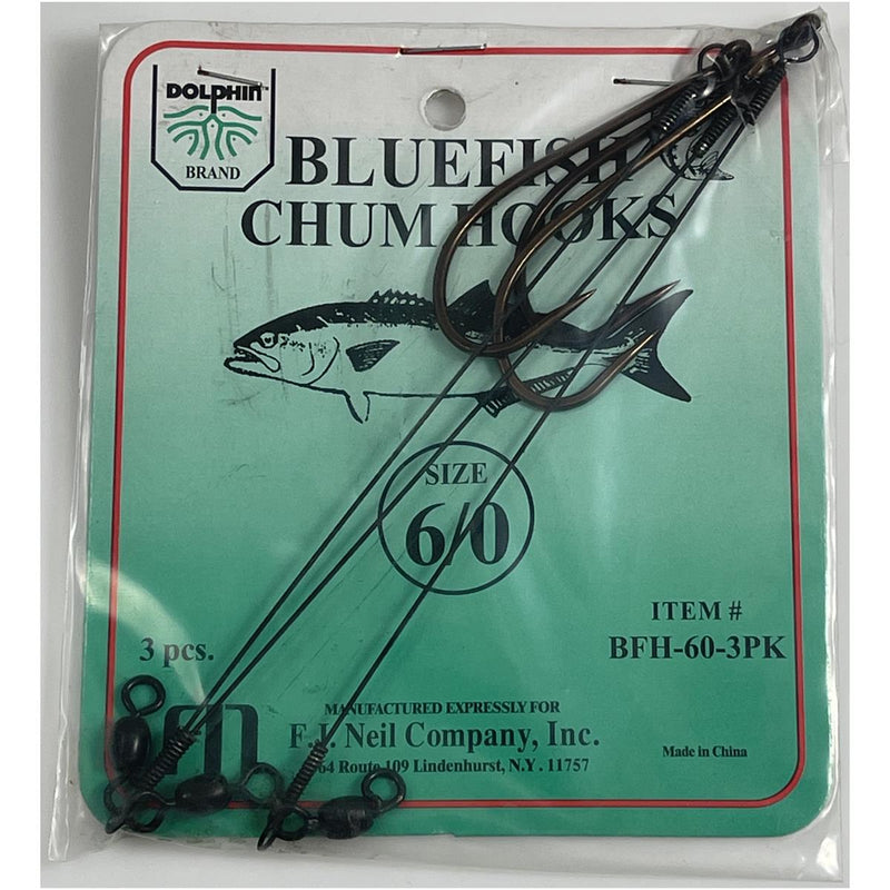 Dolphin Bluefish Chum Hooks with 6 Wire Leader