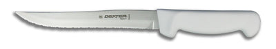 Dexter Russell Basics 8" Tiger Edge Utility Knife White Handle - 092187316289