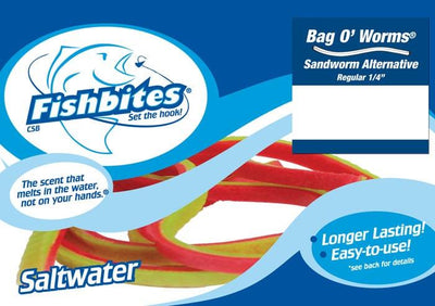 Fishbites Bag O' Worms Longer Lasting Sandworm Alternative - 838380001115