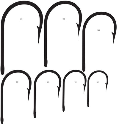 Mustad Classic 39944 Standard Wire Demon Perfect In Line Wide Gap Circle  Hook  Saltwater Freshwater hooks for Tuna, Catfish, Bass and more Size 2,  Pack of 50 Black Nickel
