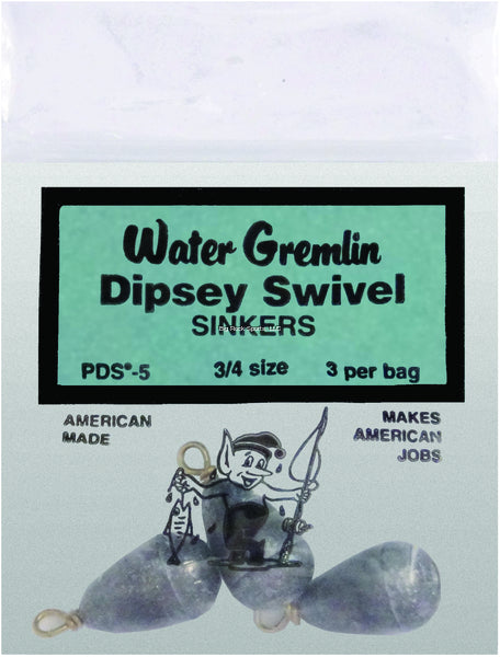 Water Gremlin PDS Dipsey Swivel Lead Sinker