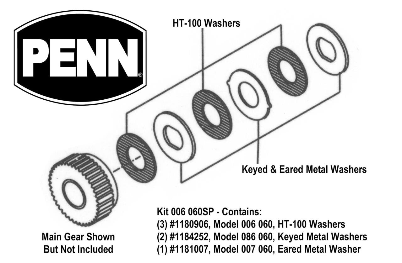Penn HT-100 Drag System #007X650 1180915 1183917 1183936 1183959 650SS 6500SS - Foto 5