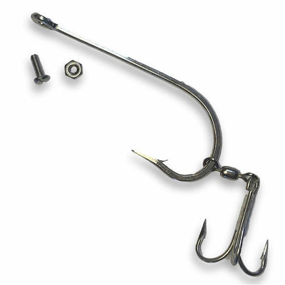 double fishing lure replacement hook hangers Reliable Spoon Replacement Hook & Hardware Set – Fisherman's Headquarters