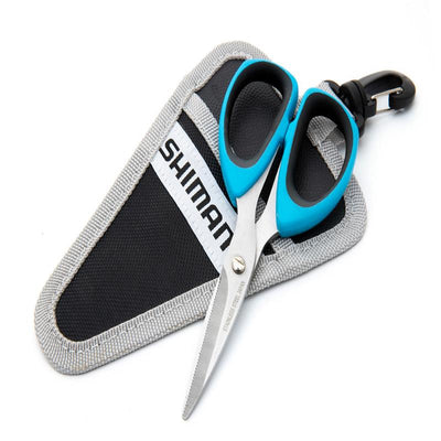 Shimano Brutas Silver Nickel 5-inch Scissors w/ Sheath - 022255101738